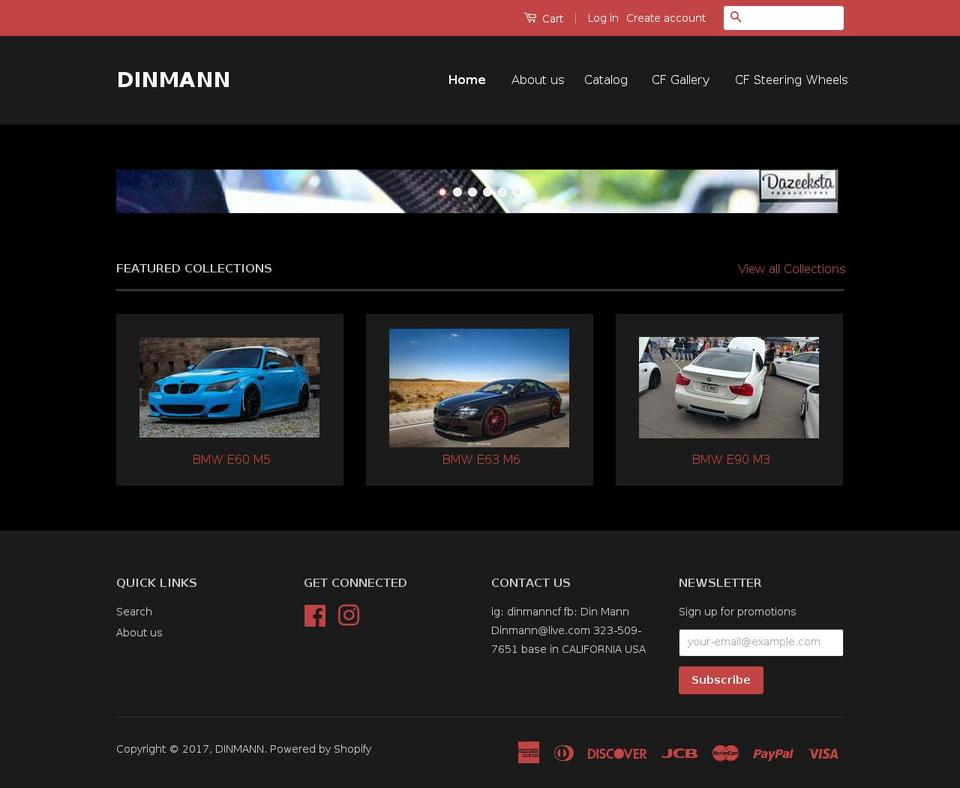 dinmann.net shopify website screenshot