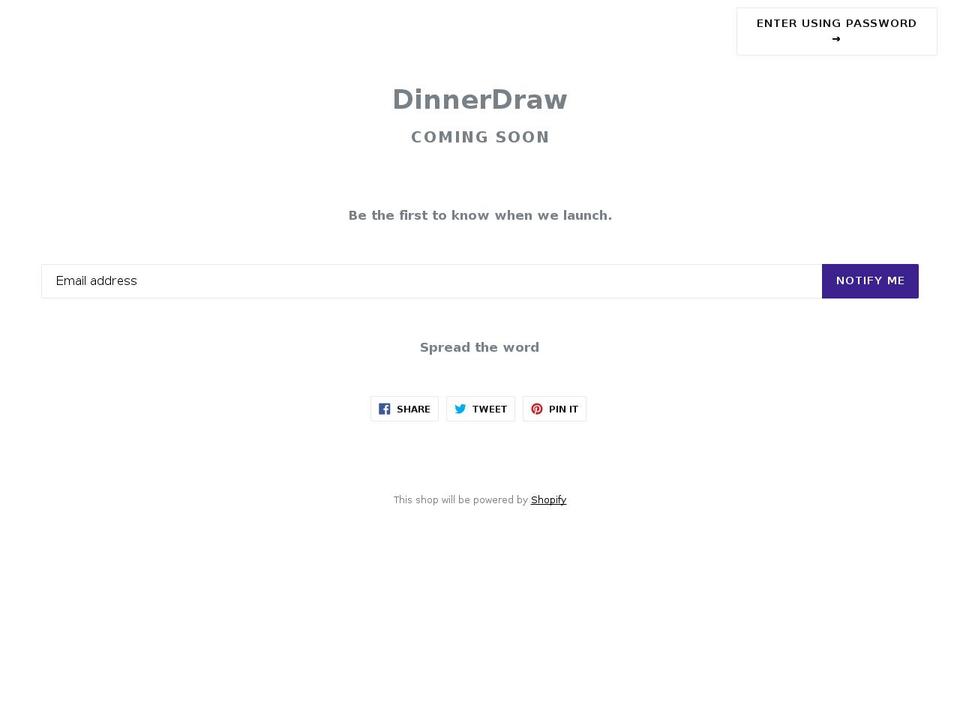 dinnerdraw.com — Shopify storefront screenshot