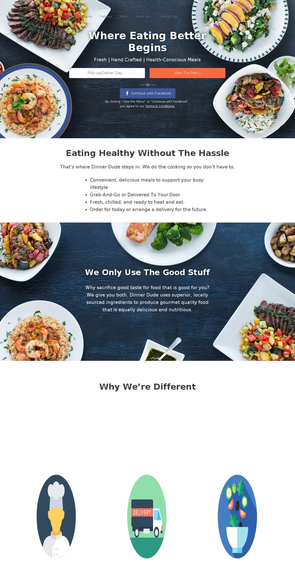 theme-export-district Shopify theme site example dinnerdude.com