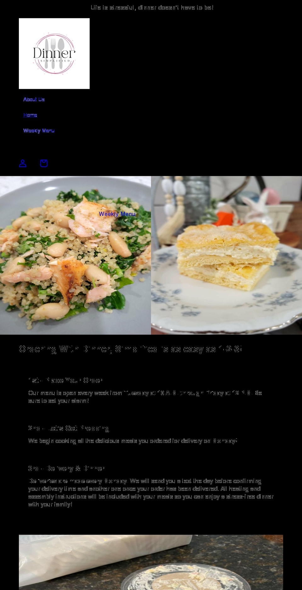dinnersimplified.com shopify website screenshot
