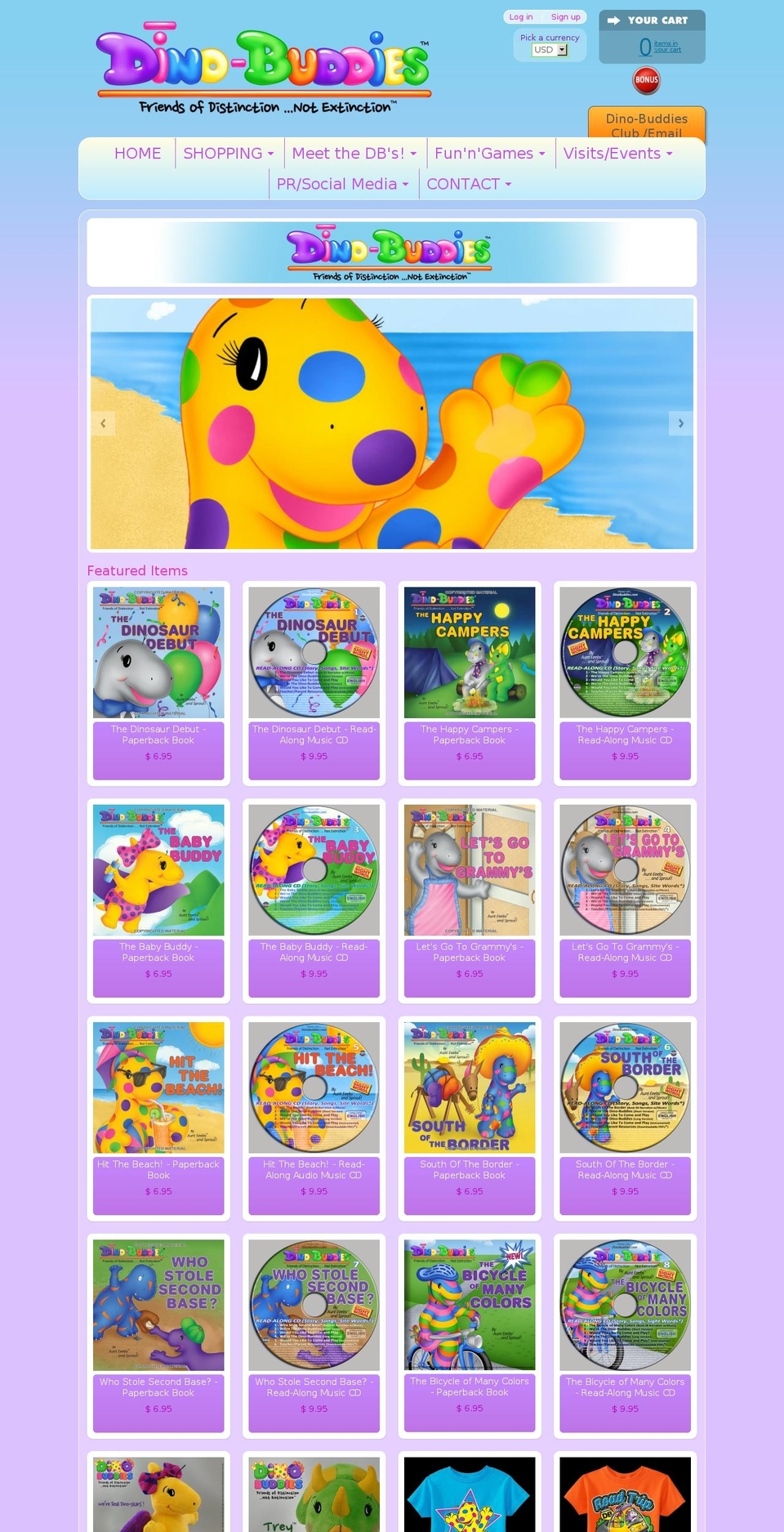 dinobuddie.net shopify website screenshot