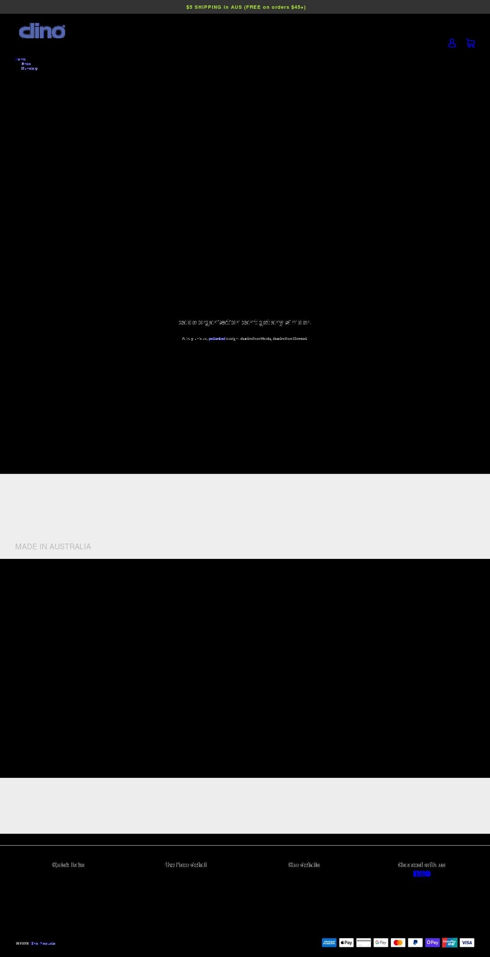 dinoproducts.com shopify website screenshot