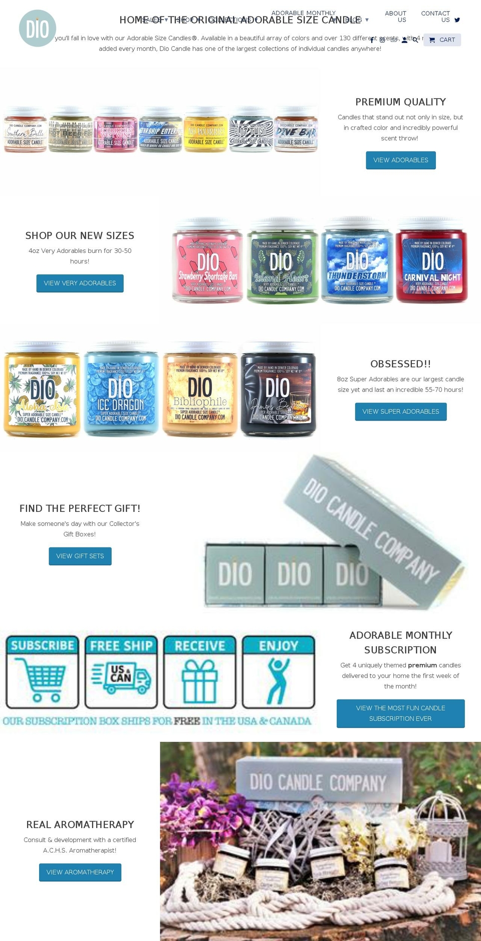 Tash and Mike Master Shopify theme site example diocandle.com