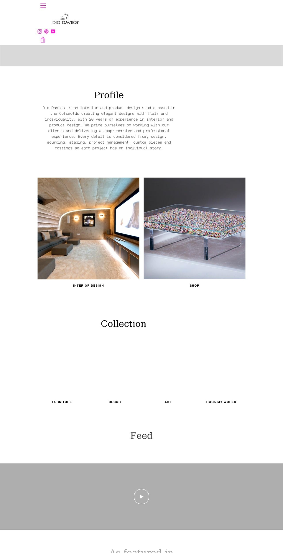 diodavies.com shopify website screenshot