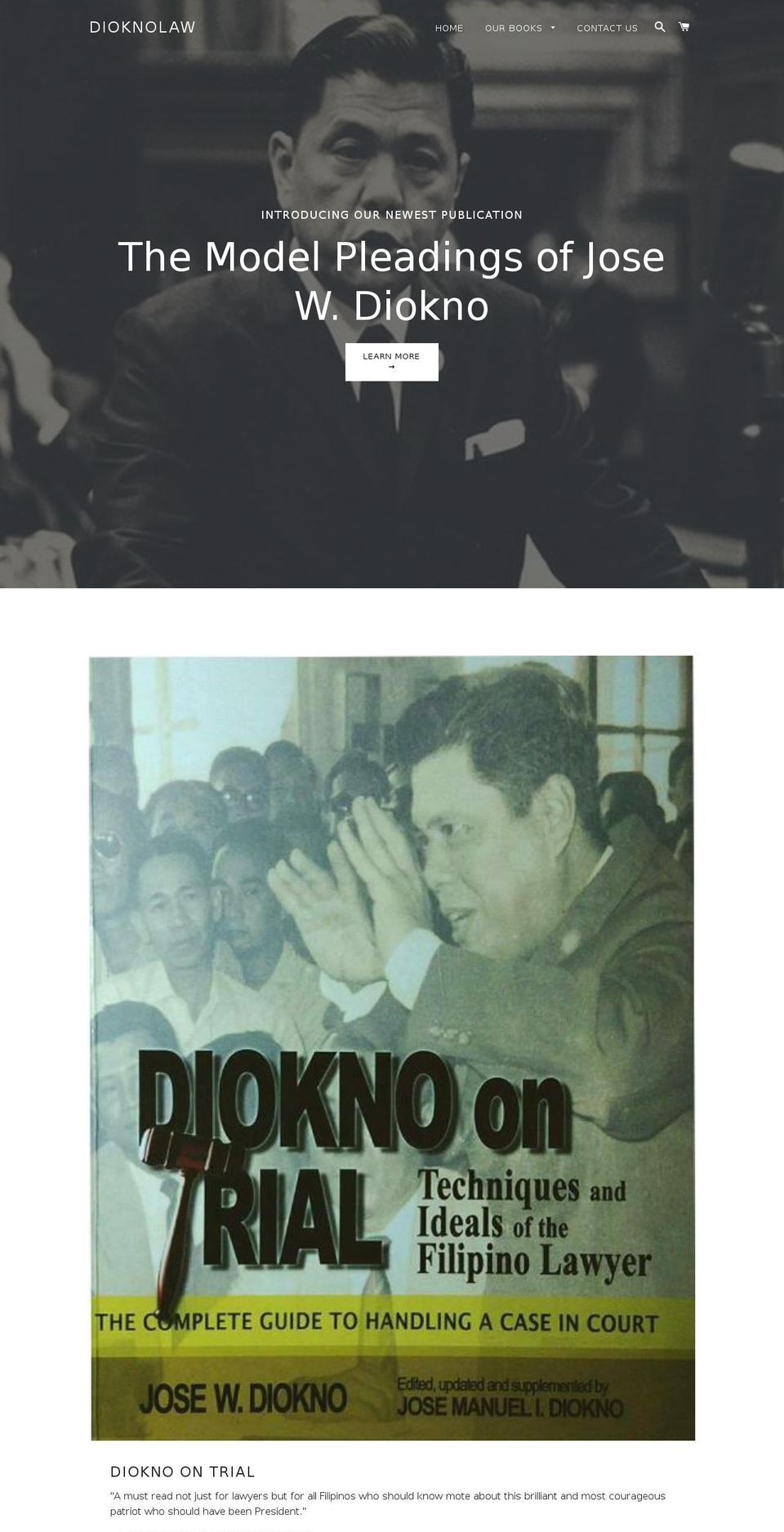 dioknolaw.com — Shopify storefront screenshot