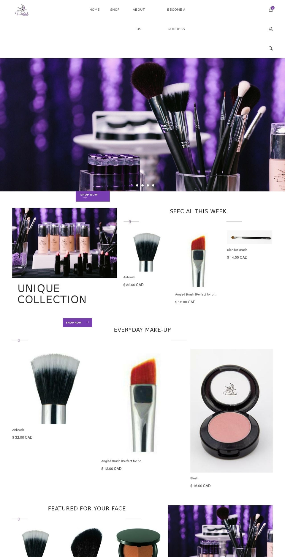 dionecosmetics.com shopify website screenshot