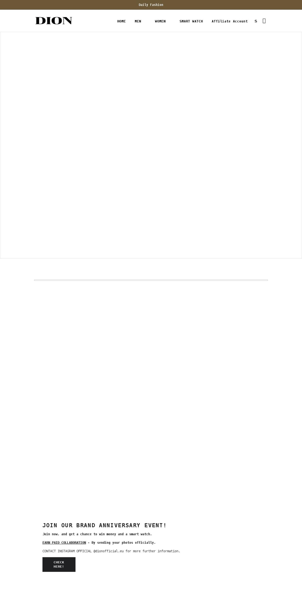 dionfashion.com shopify website screenshot