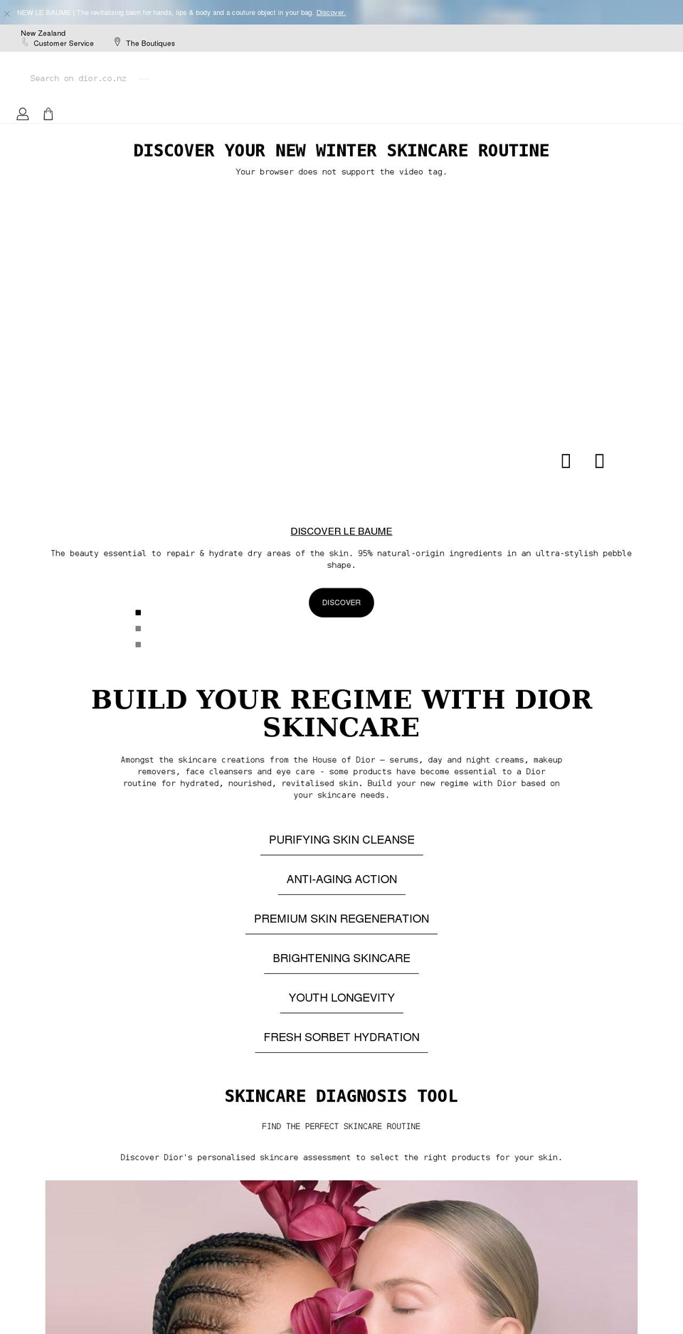 dior.co.nz shopify website screenshot