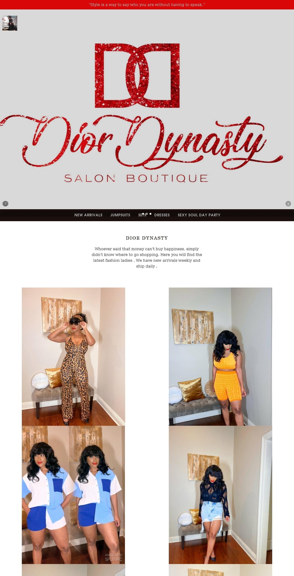 diordynasty.com — Shopify storefront screenshot