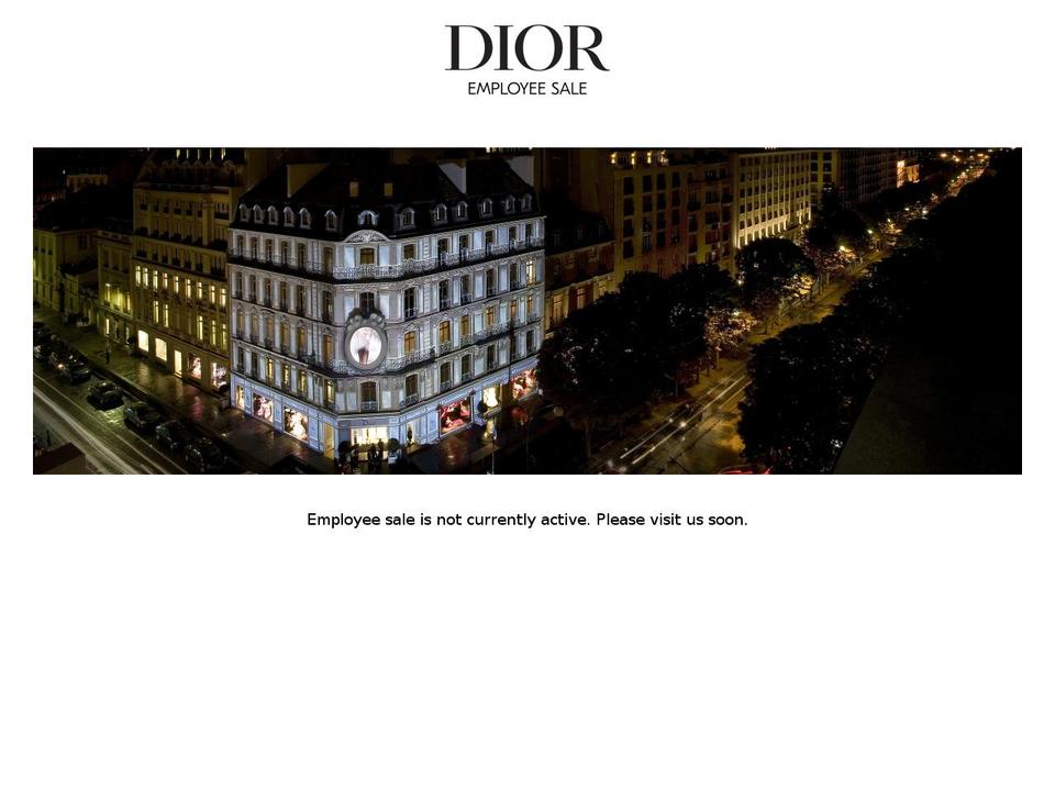 diorfamilysale.com — Shopify storefront screenshot
