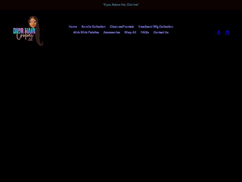 diorhaircouture.com shopify website screenshot