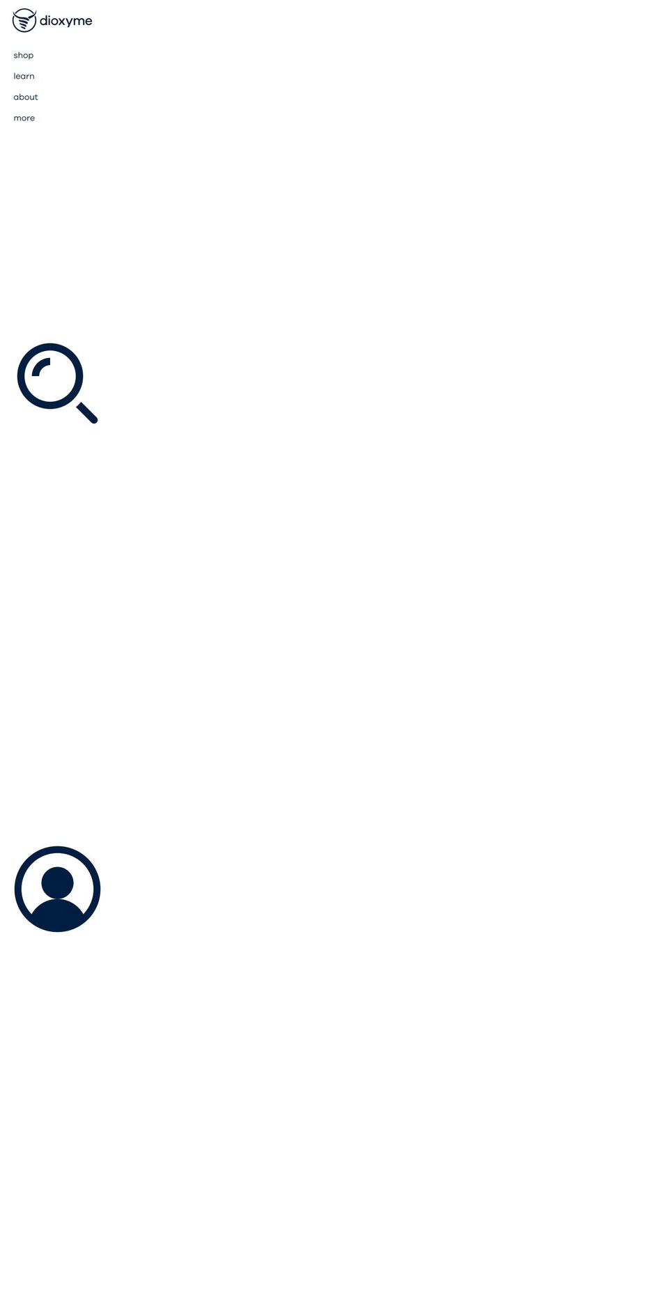 dioxyme.com shopify website screenshot