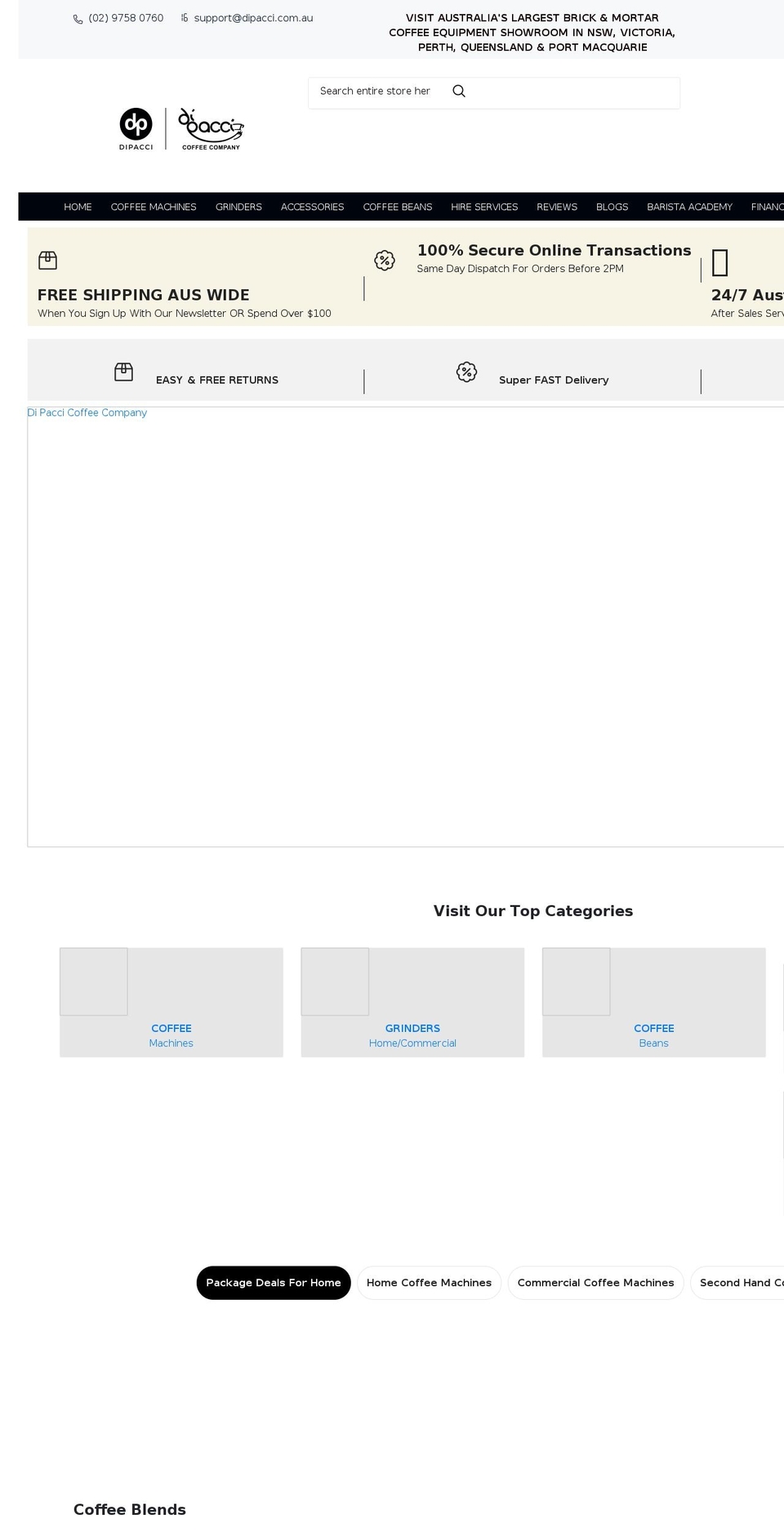 dipacci.com.au shopify website screenshot