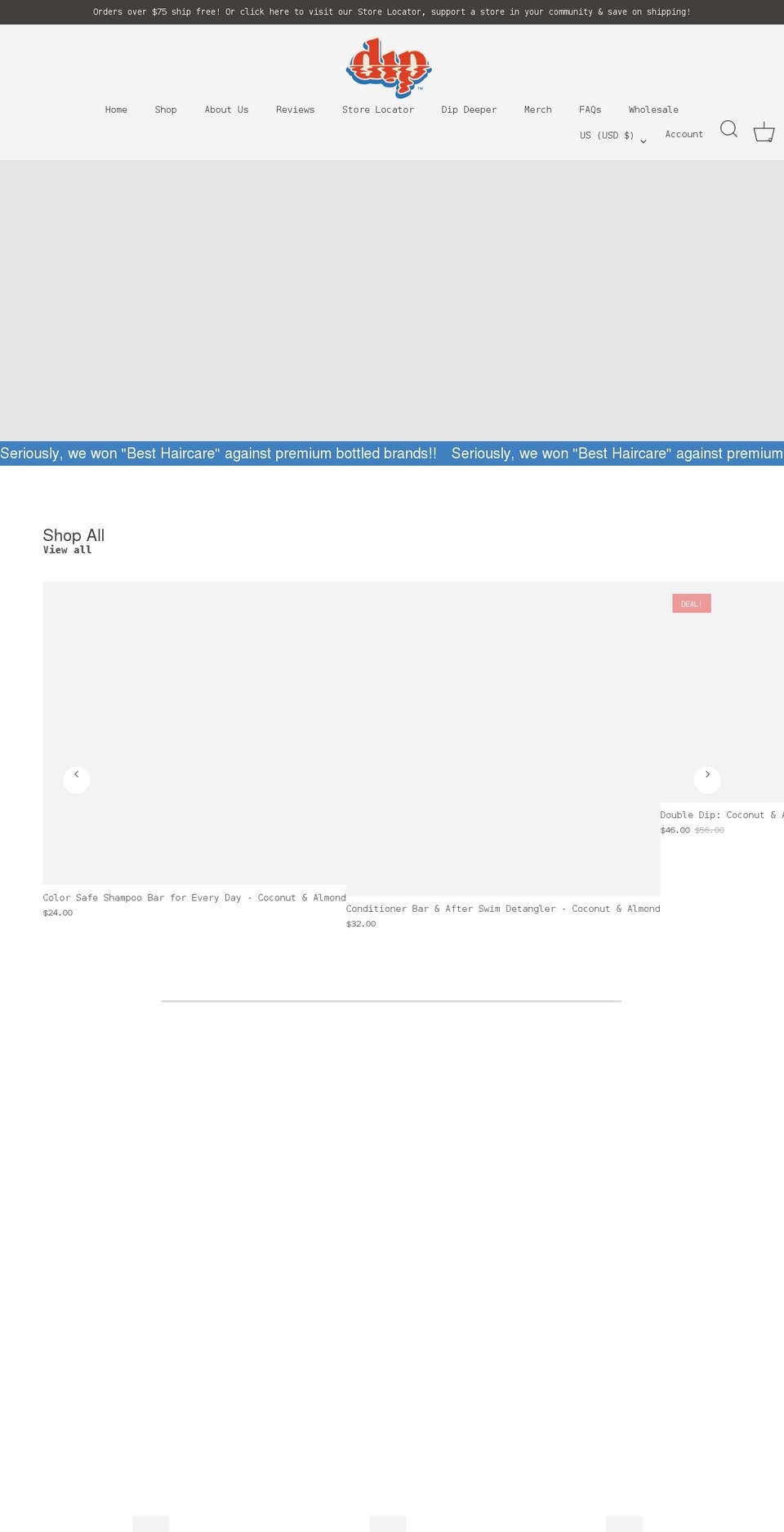 dipalready.com shopify website screenshot