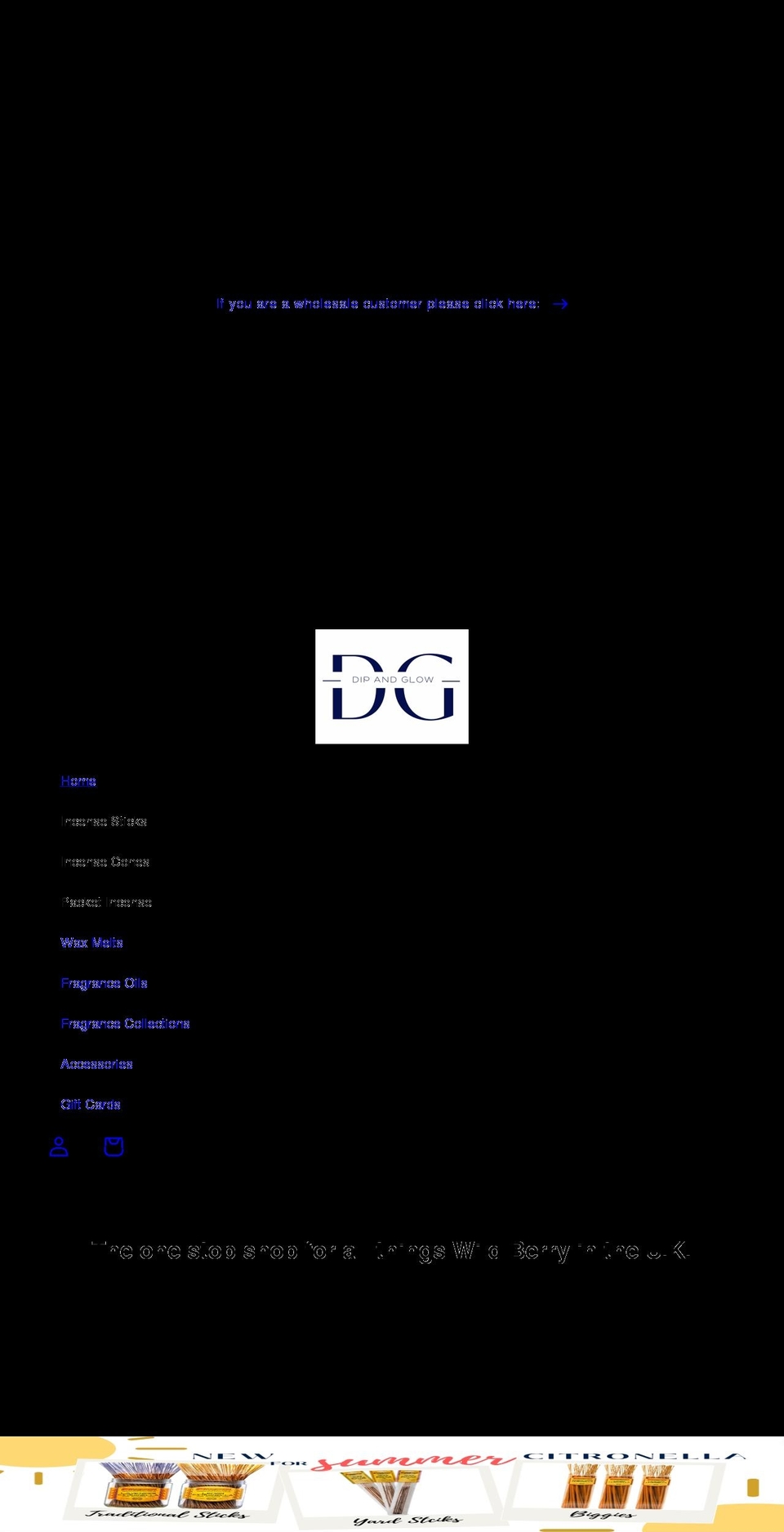 dipandglow.com shopify website screenshot