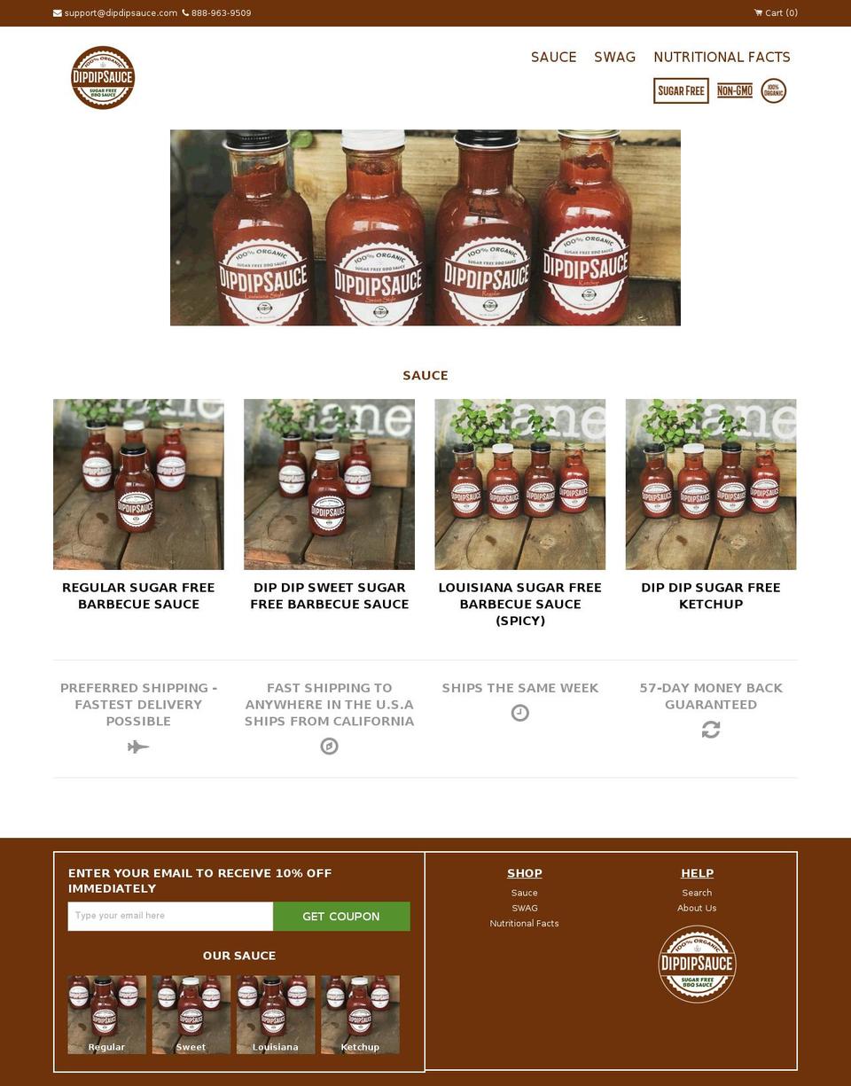 dipdipsauce.com — Shopify storefront screenshot