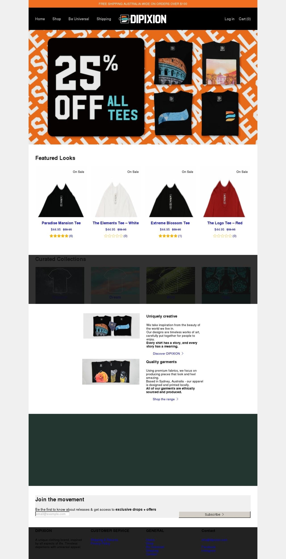 dipixion.com shopify website screenshot