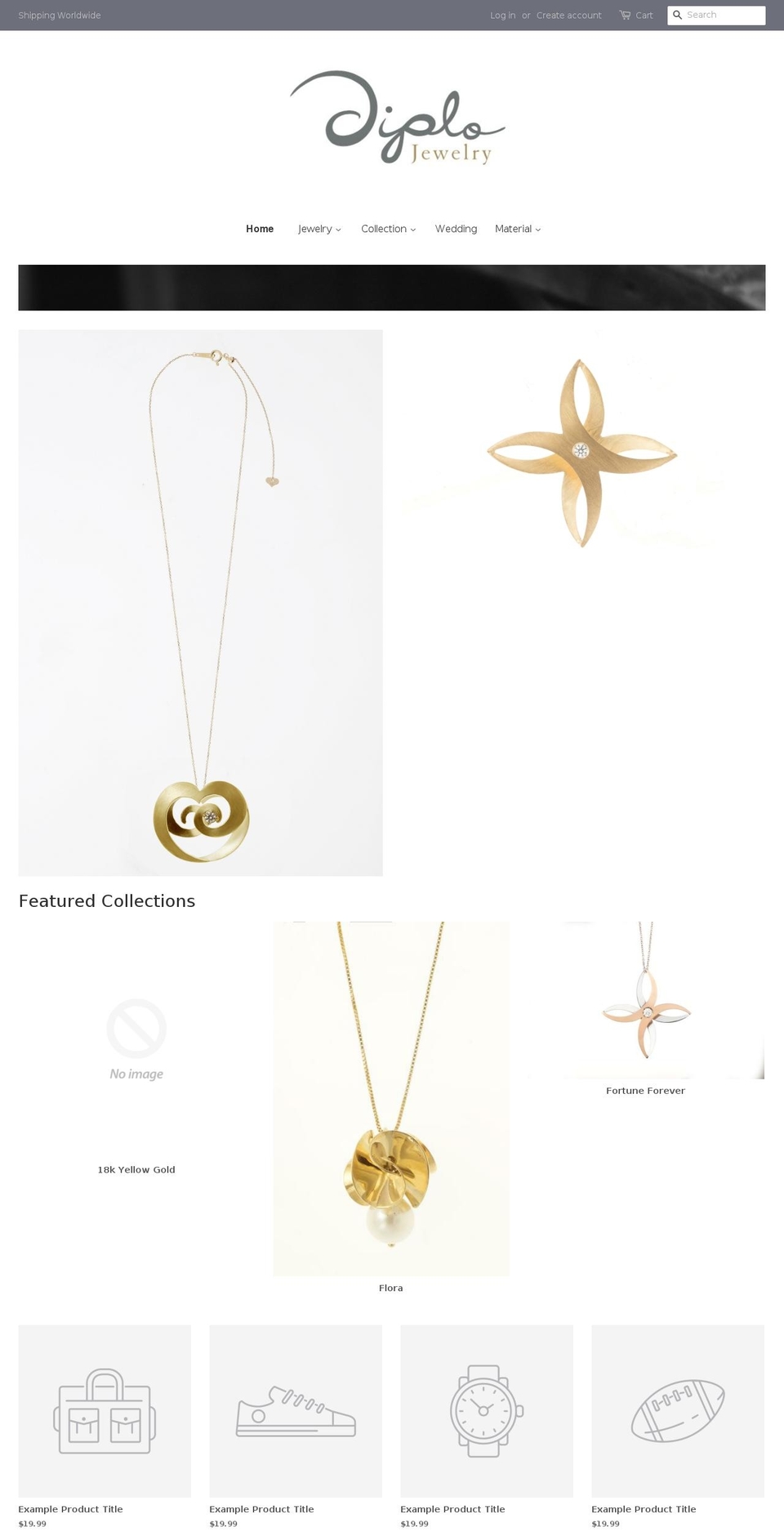 diplojewelry.com shopify website screenshot