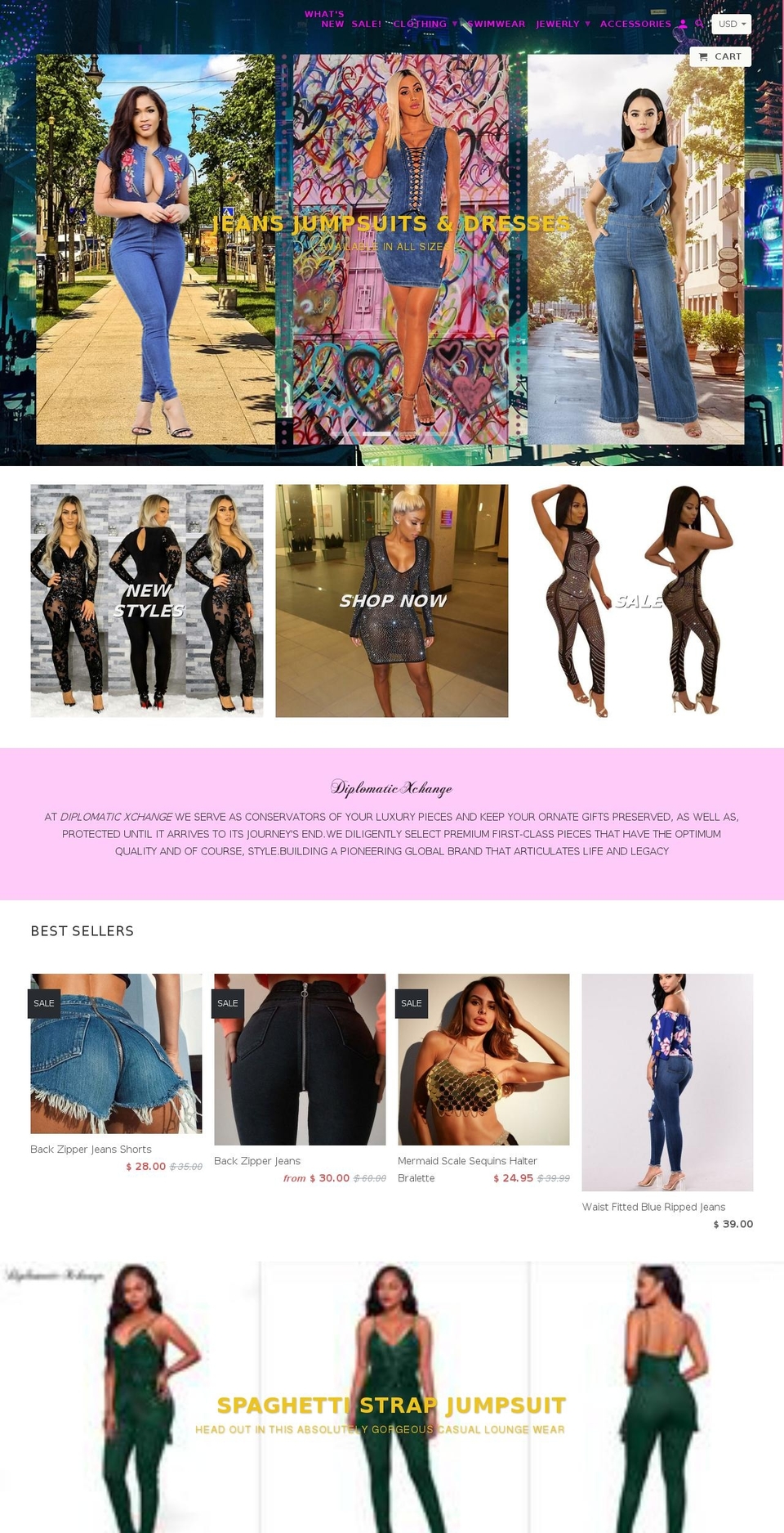diplomaticxchange.com shopify website screenshot