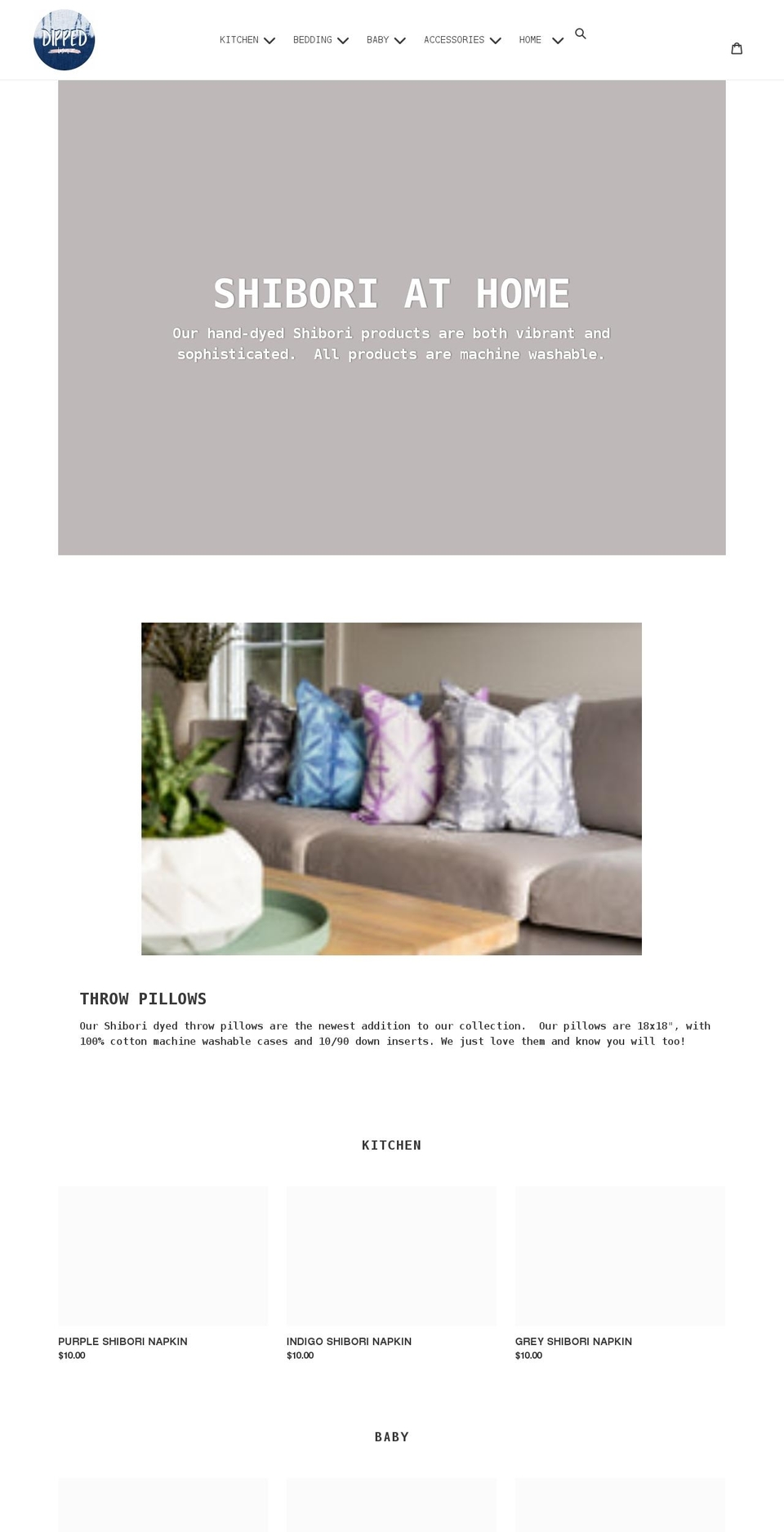 dippedbylisaz.com shopify website screenshot