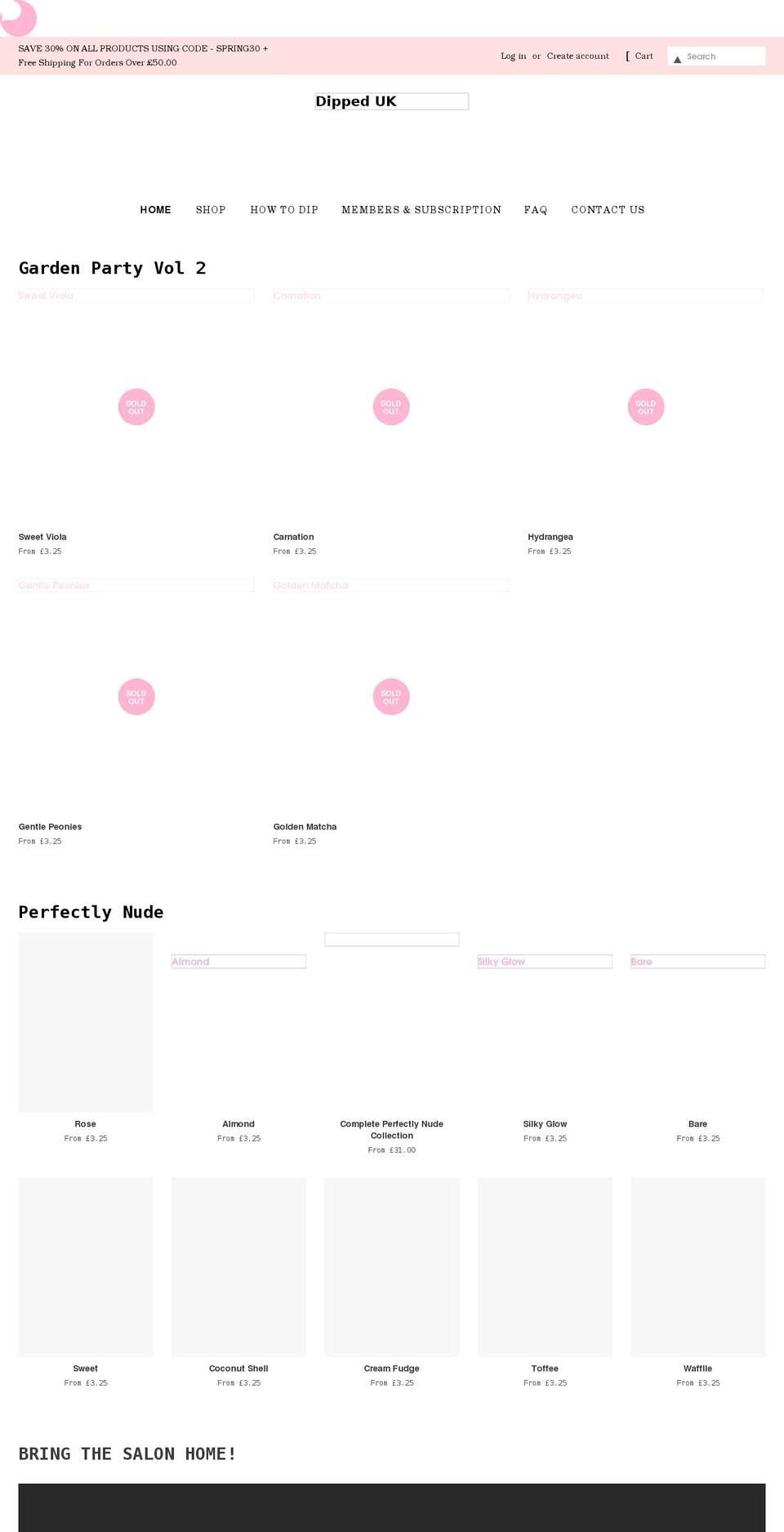dippeduk.com shopify website screenshot