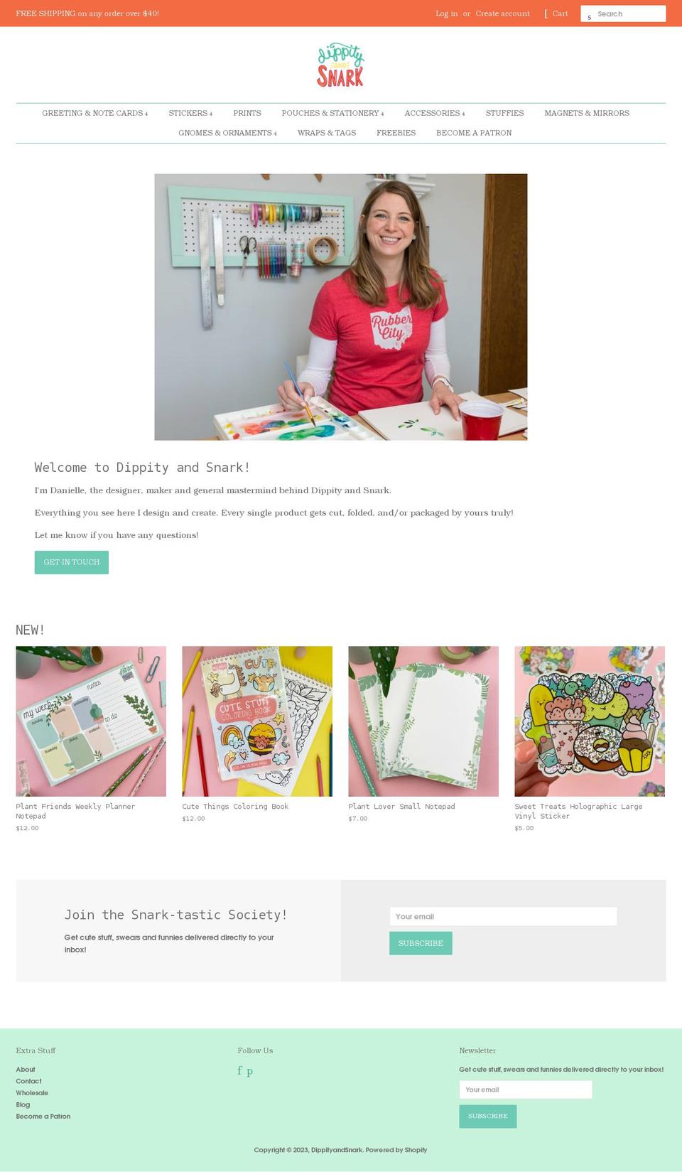 dippityandsnark.com shopify website screenshot