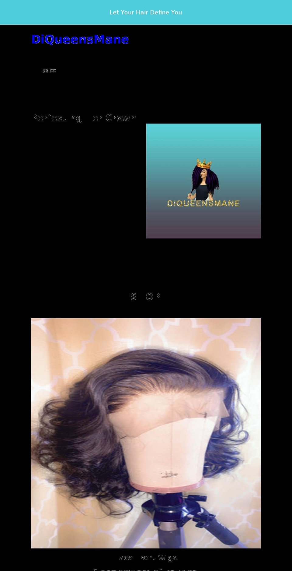 diqueensmane.com shopify website screenshot