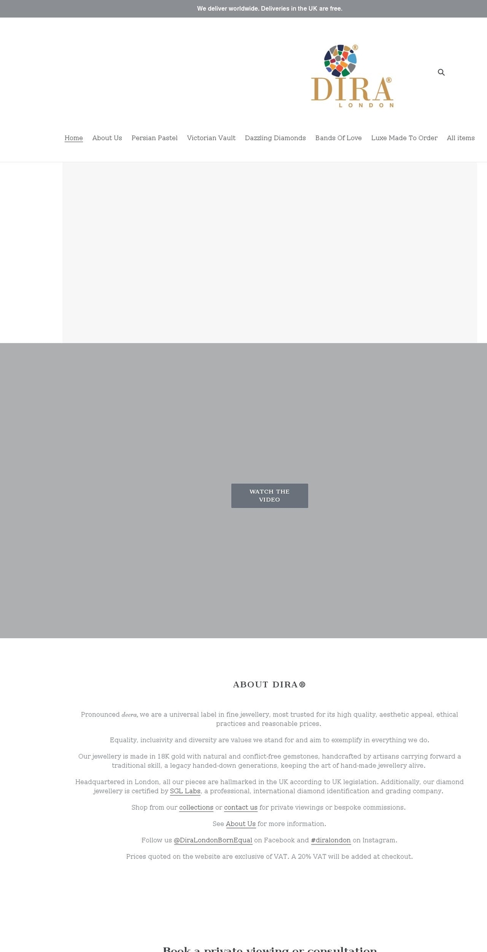 diralondon.com shopify website screenshot