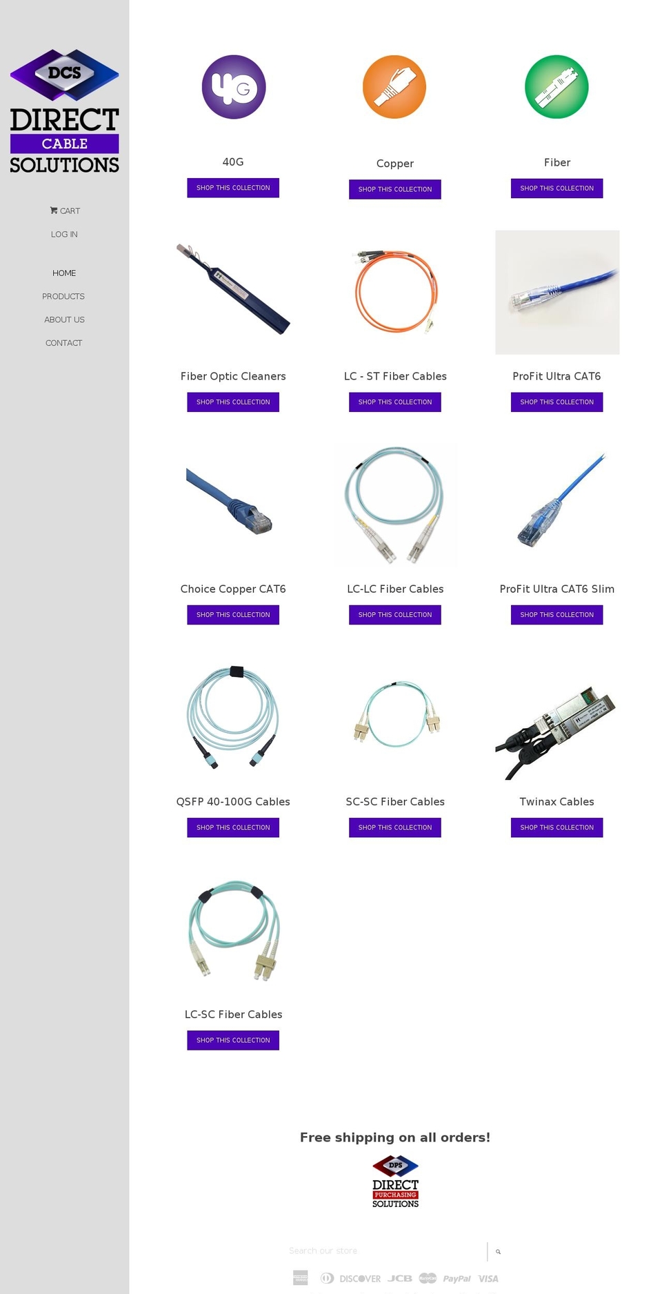 directcablesolutions.com shopify website screenshot