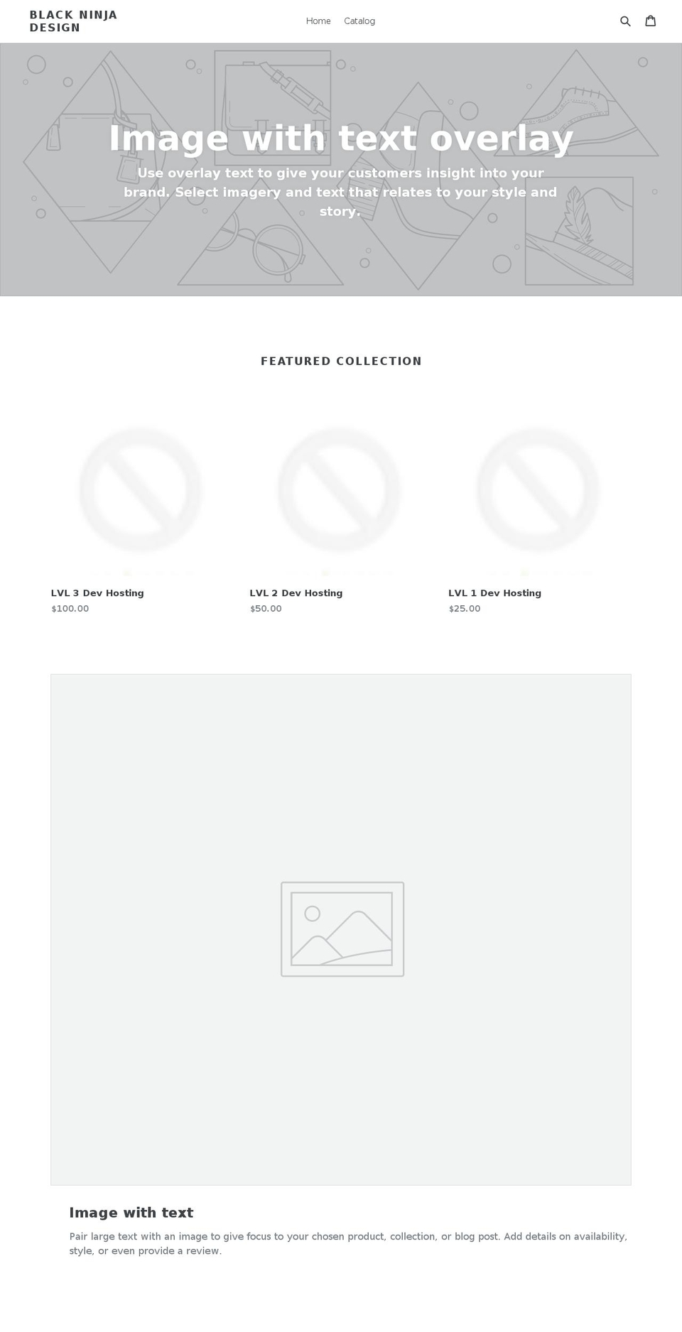 directdevhosting.com — Shopify storefront screenshot