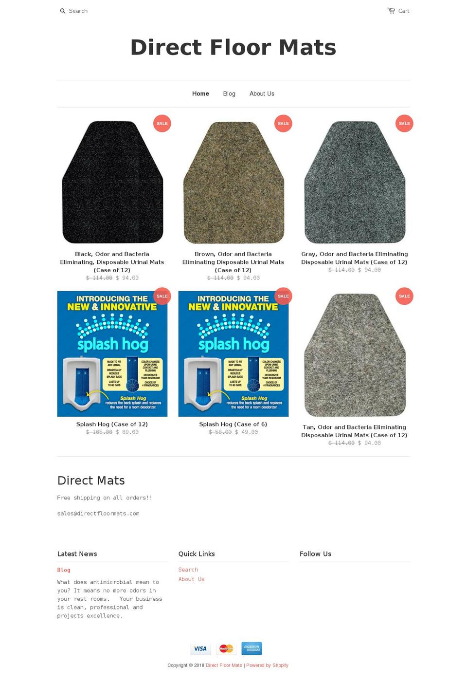 directfloormats.com — Shopify storefront screenshot