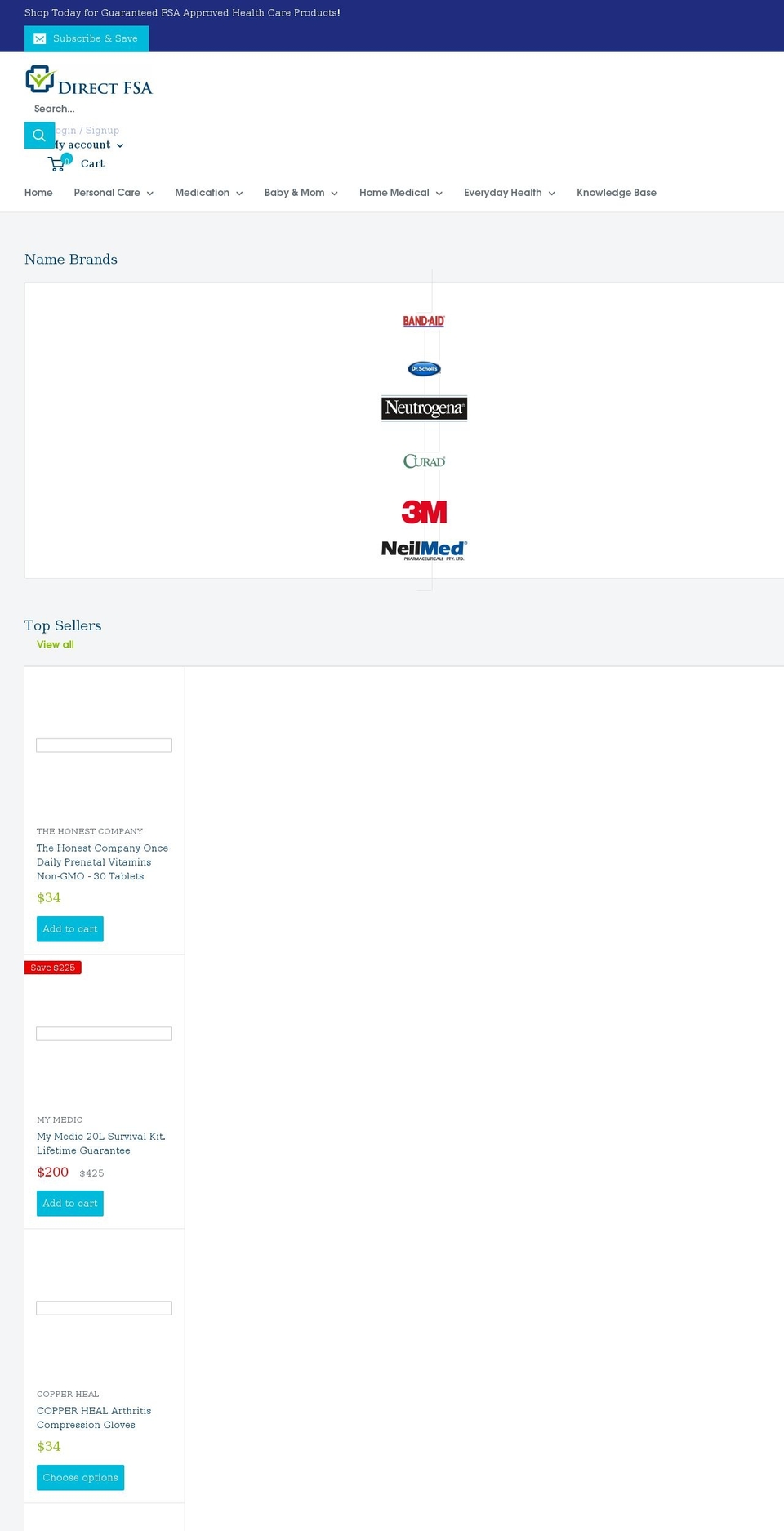 directfsa.com shopify website screenshot