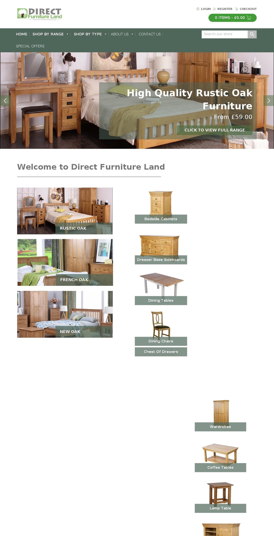 directfurnitureland.co.uk shopify website screenshot