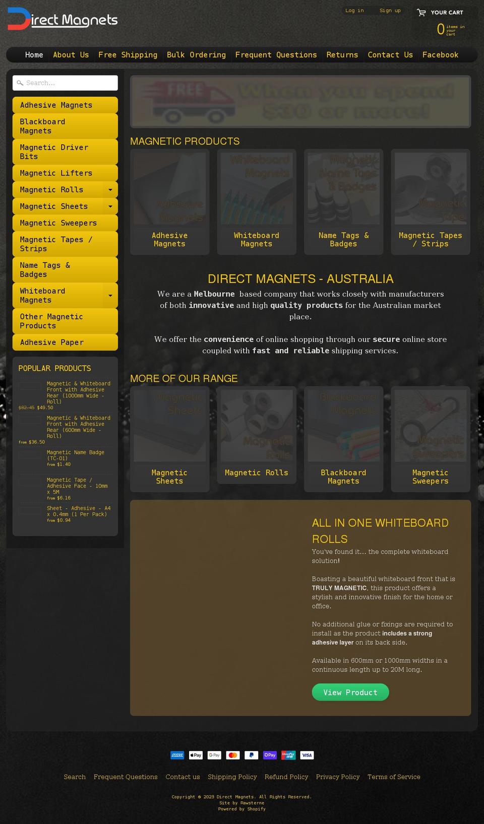 directmagnets.com.au shopify website screenshot