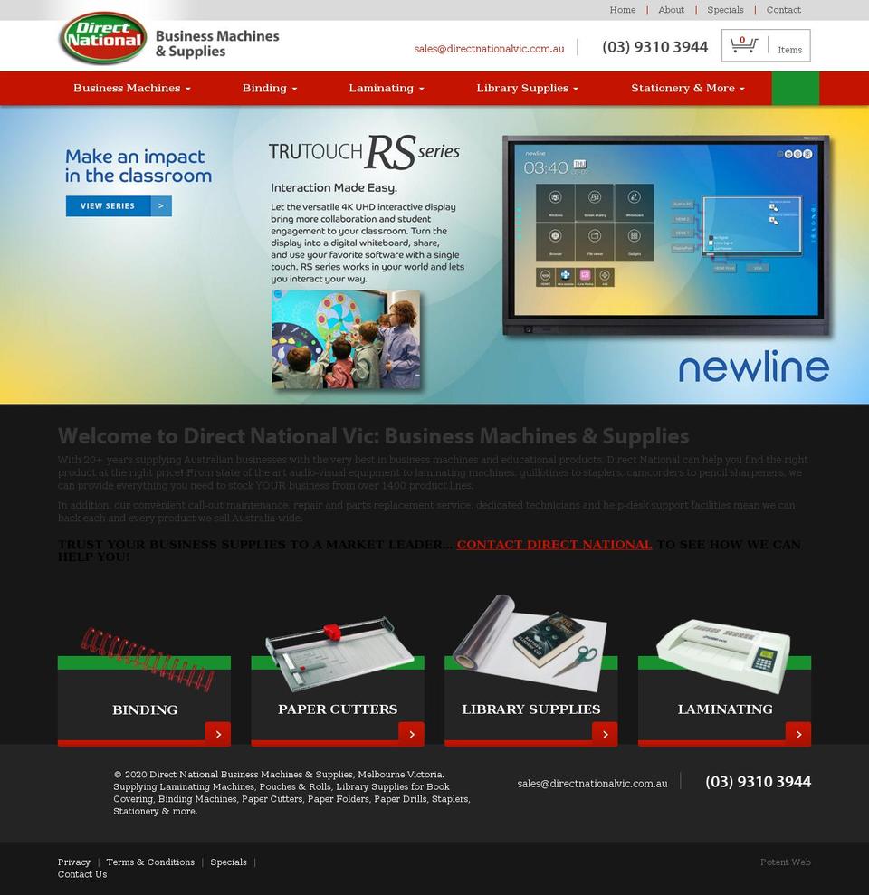 directnationalvic.com.au shopify website screenshot