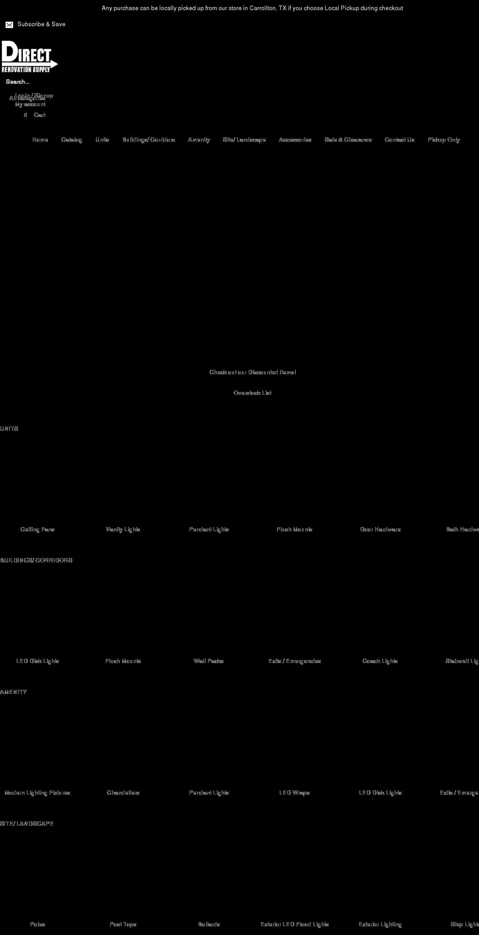 directrenovationsupply.com shopify website screenshot