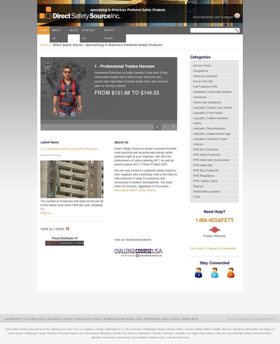 directsafetysource.us shopify website screenshot