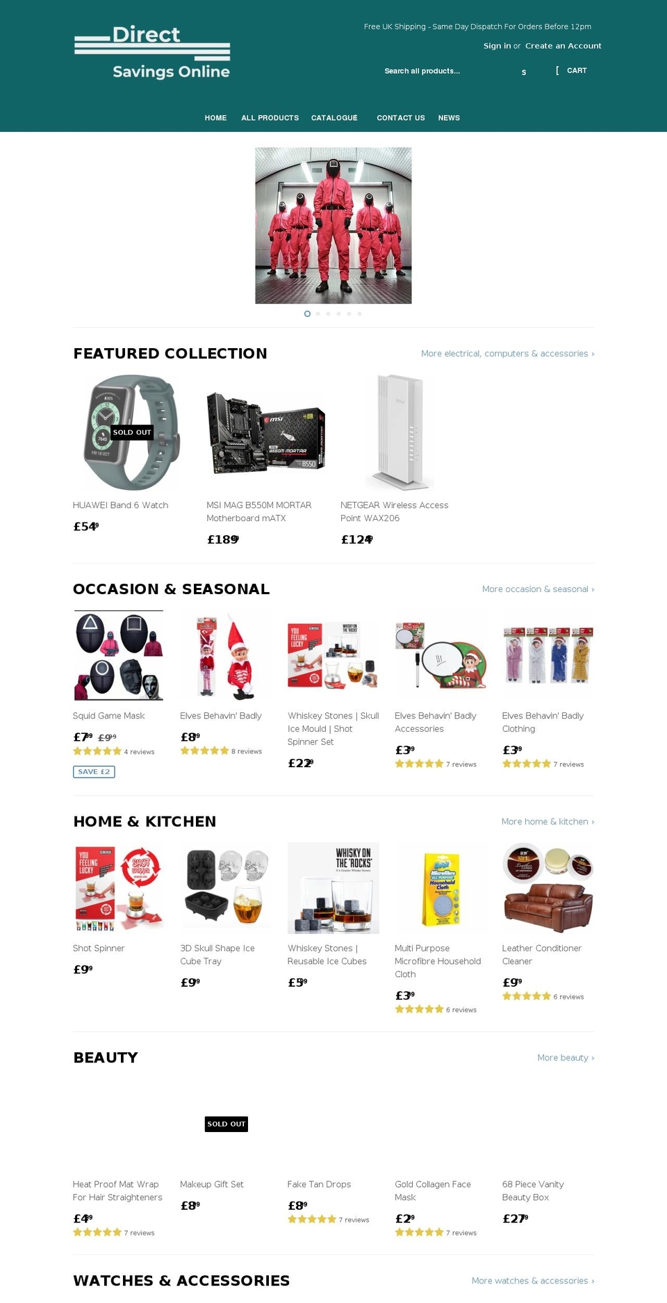 directsaving.co.uk shopify website screenshot