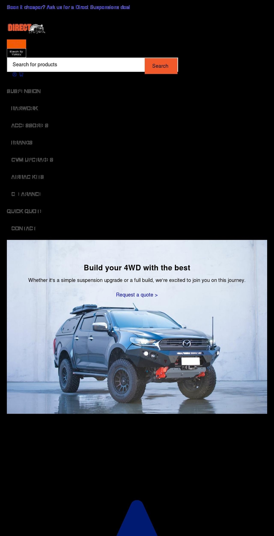 directsuspensions.com.au shopify website screenshot