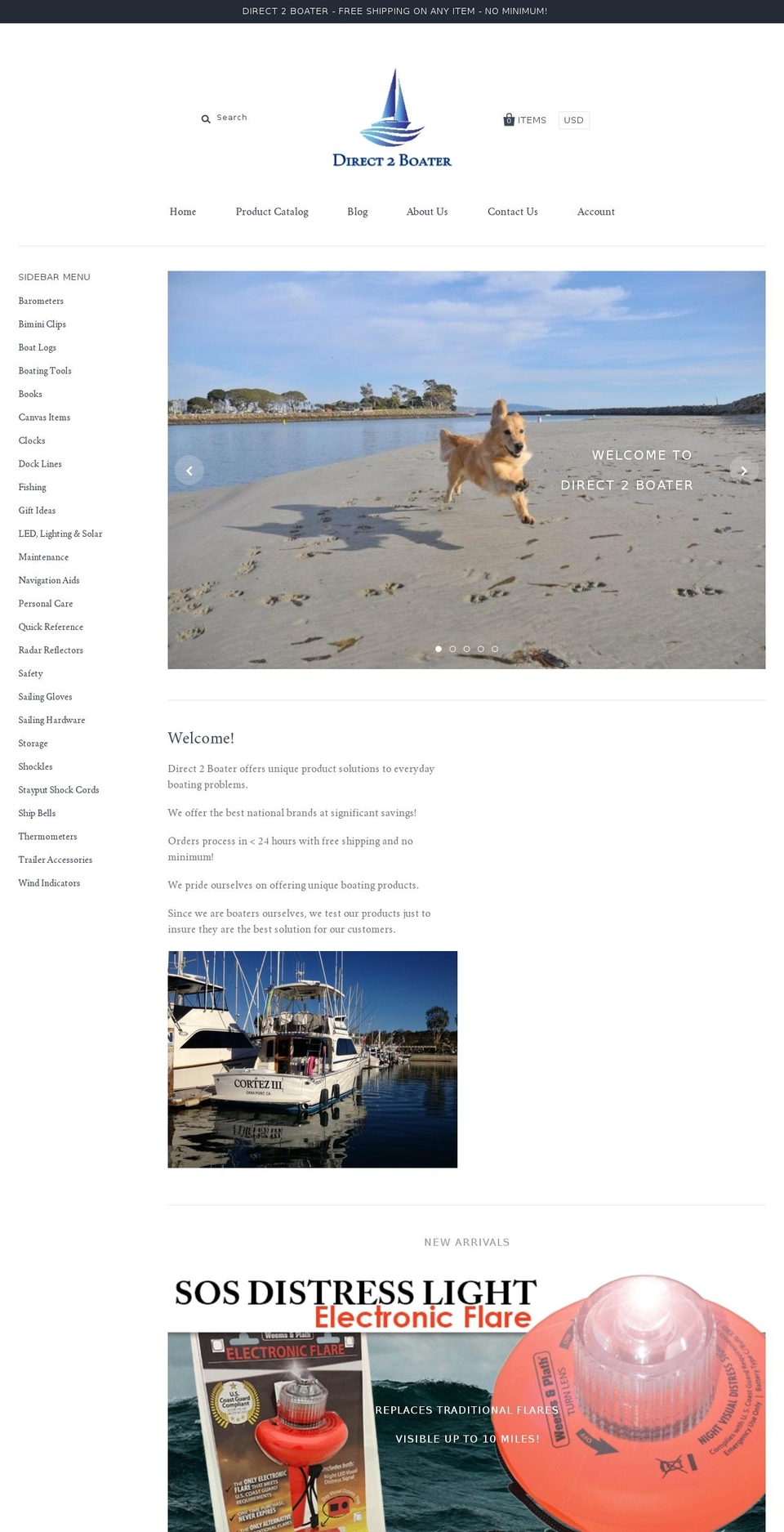directtoboater.com shopify website screenshot