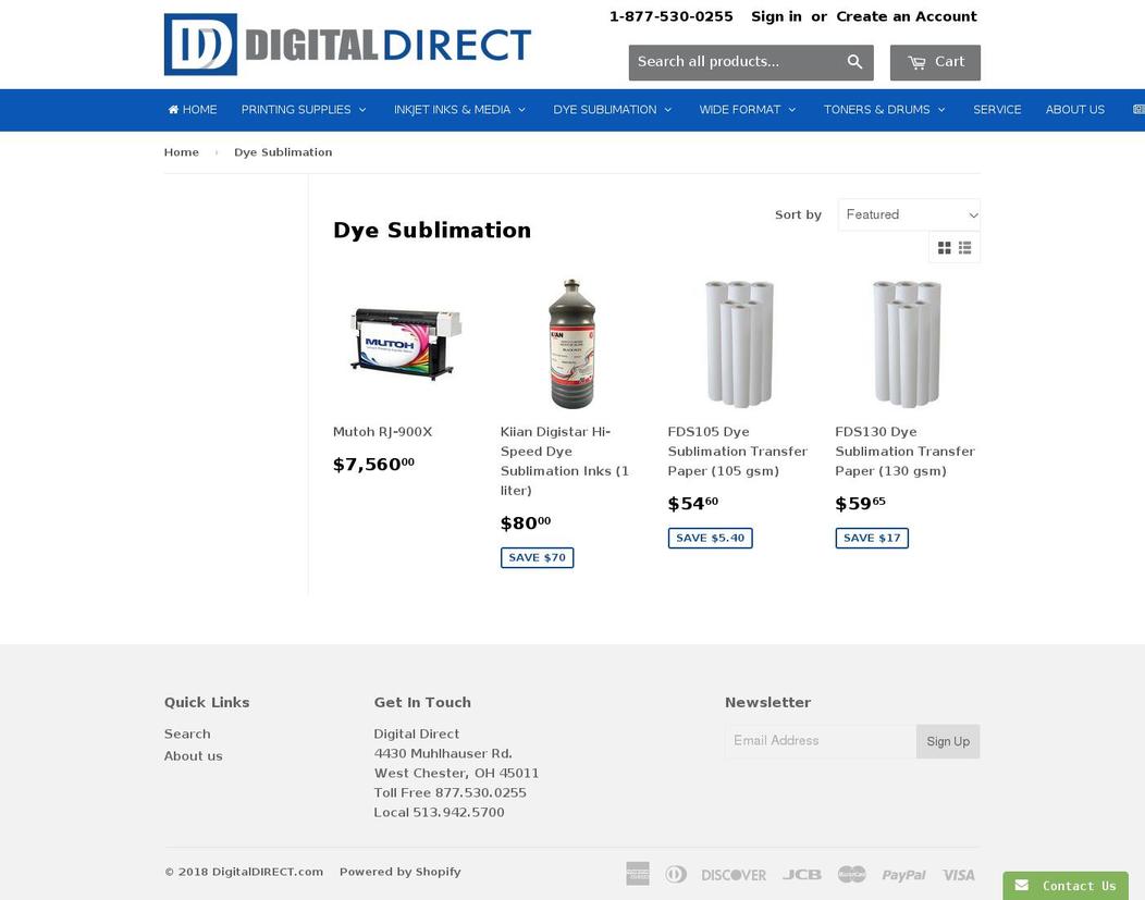 directtofabric.com — Shopify storefront screenshot