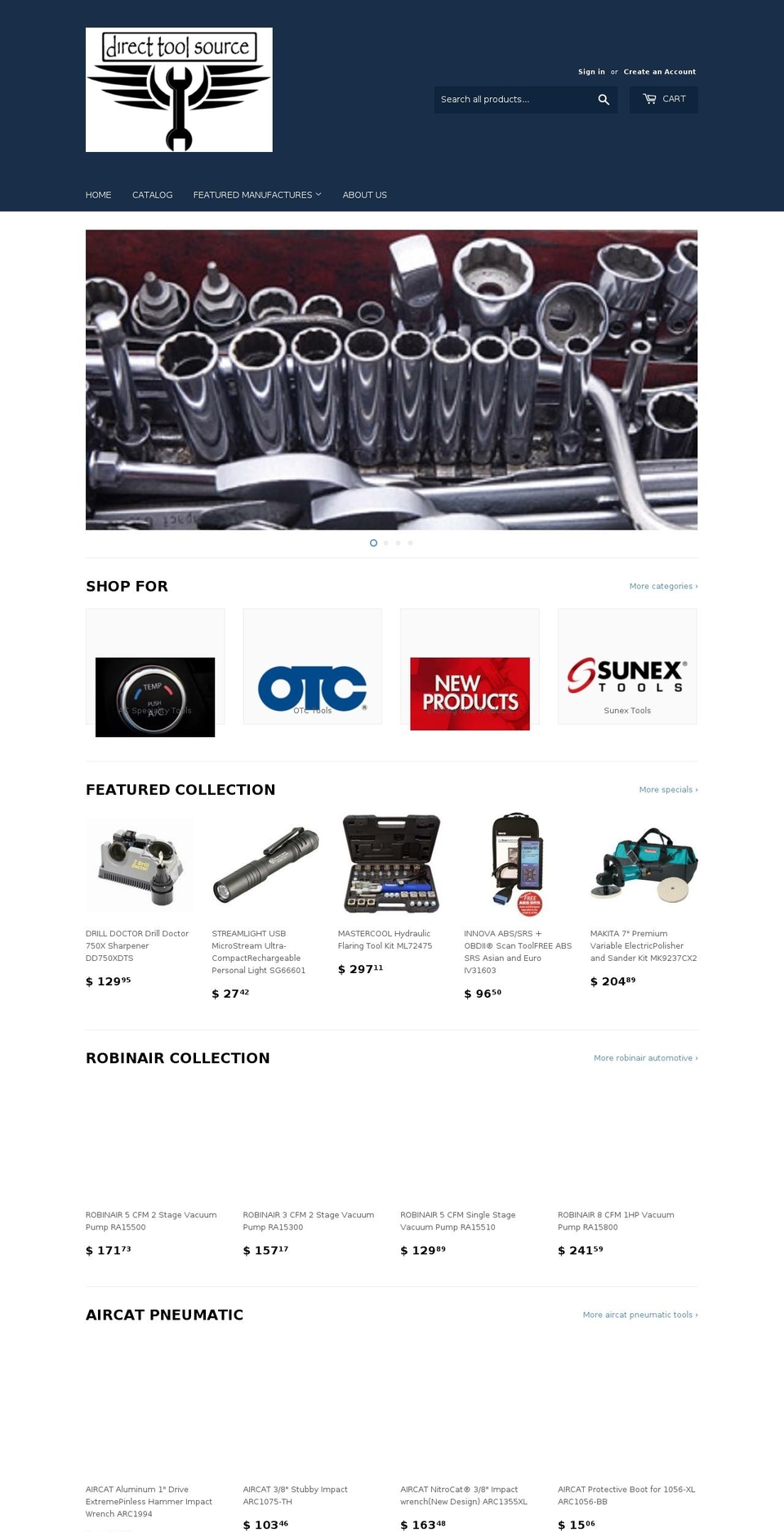 directtoolsupply.com shopify website screenshot