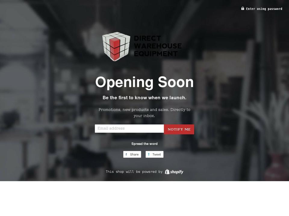 directwarehouseequipment.ca shopify website screenshot