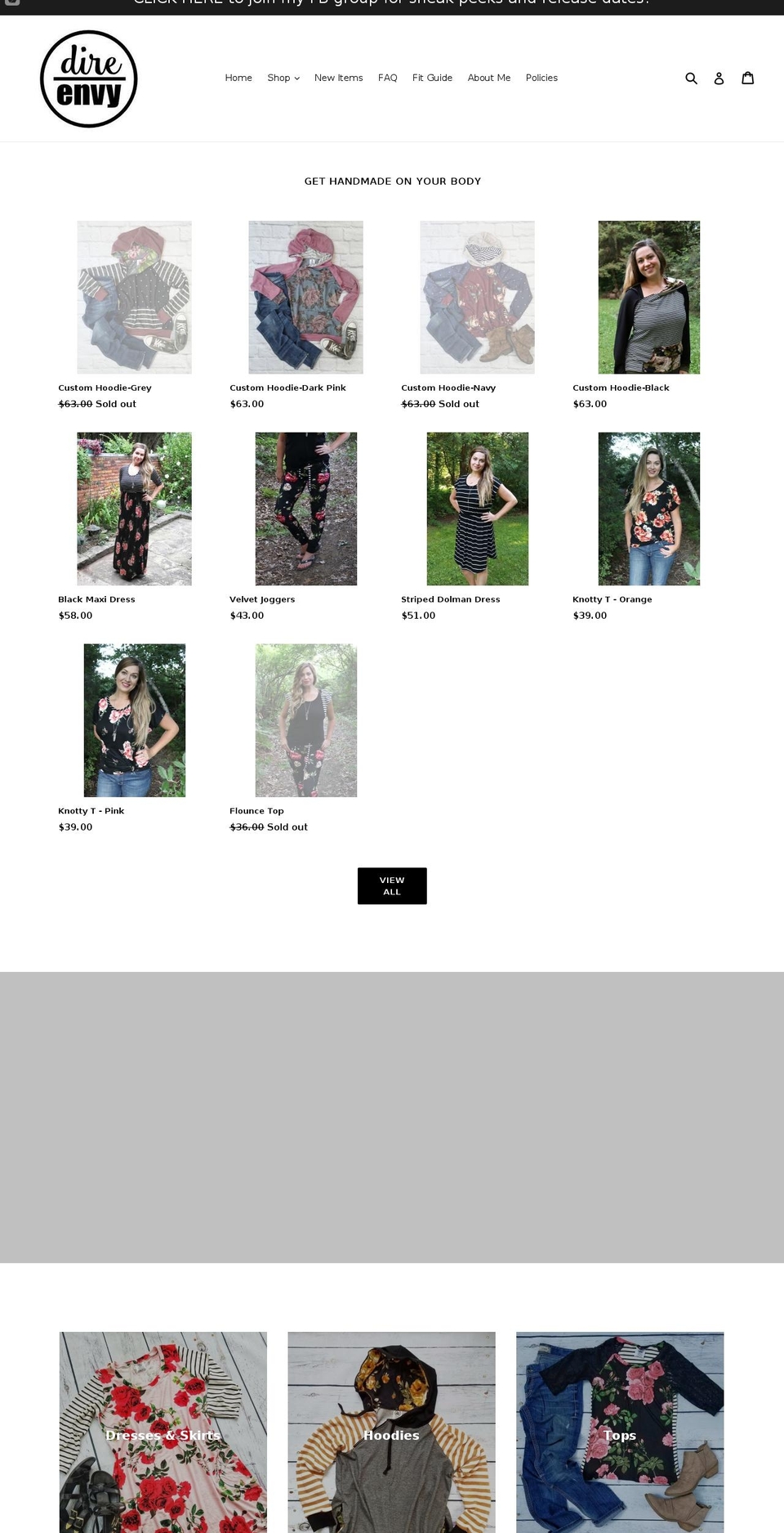direenvy.com — Shopify storefront screenshot