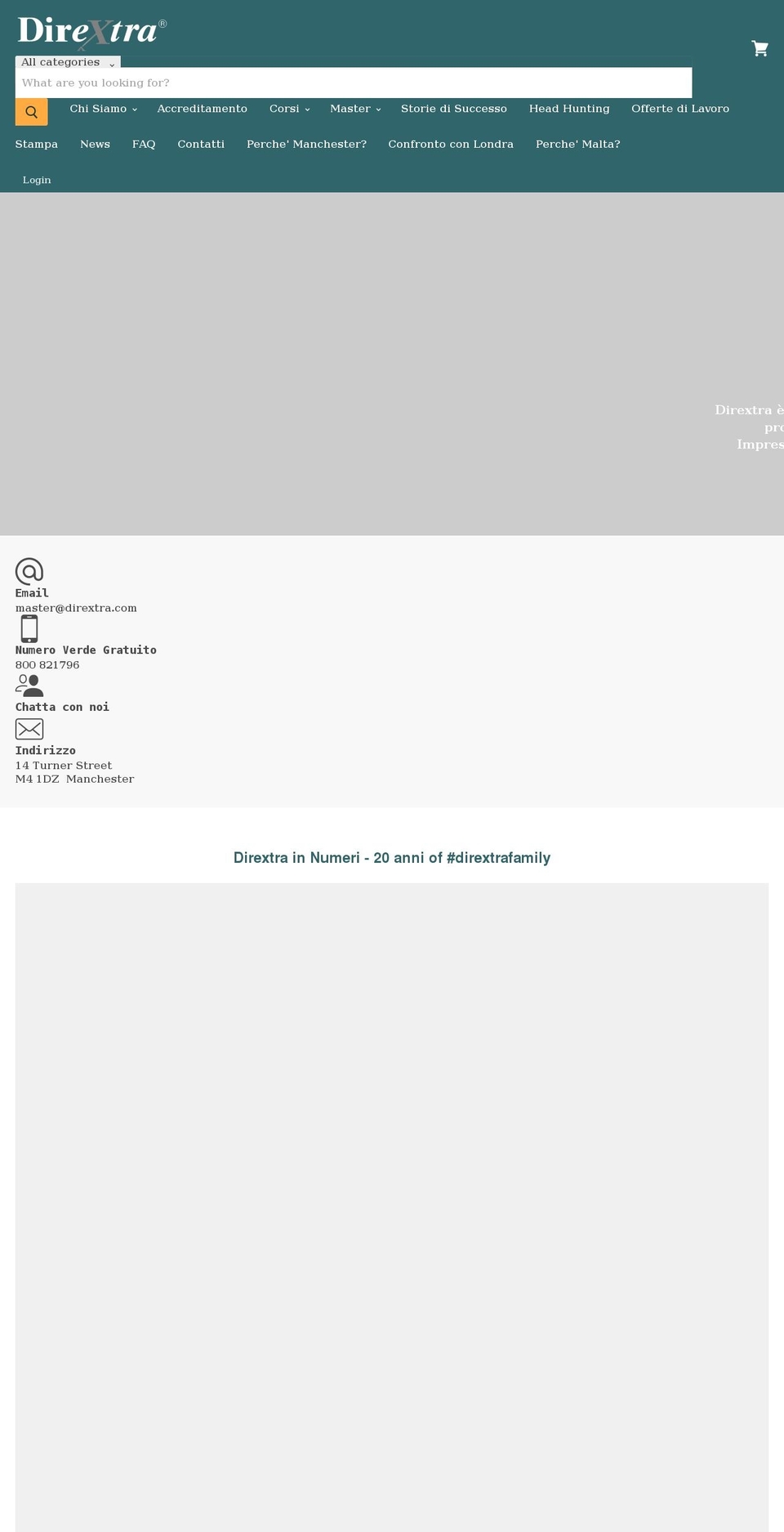 dirextraaltaformazione.com shopify website screenshot