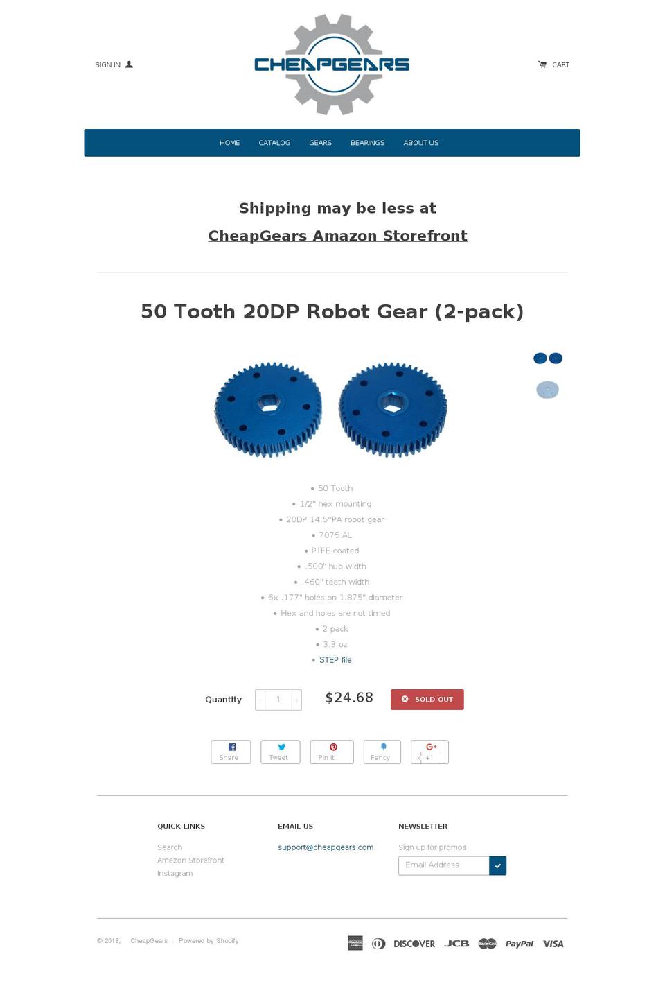 dirtcheapgears.com — Shopify storefront screenshot