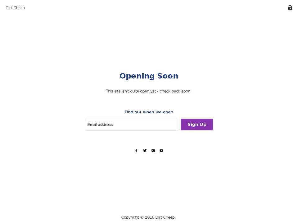 dirtcheep.com — Shopify storefront screenshot