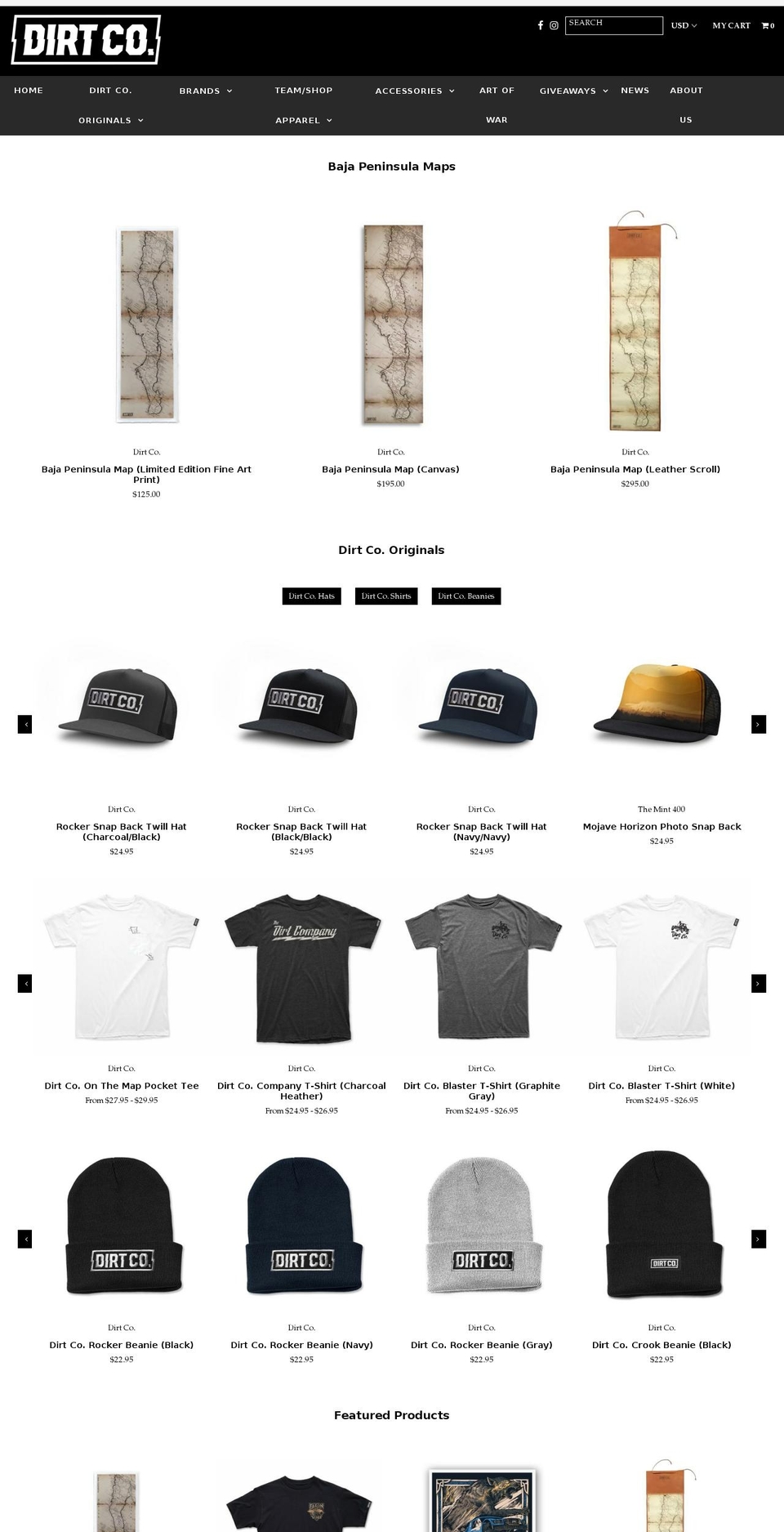 dirtco.com — Shopify storefront screenshot