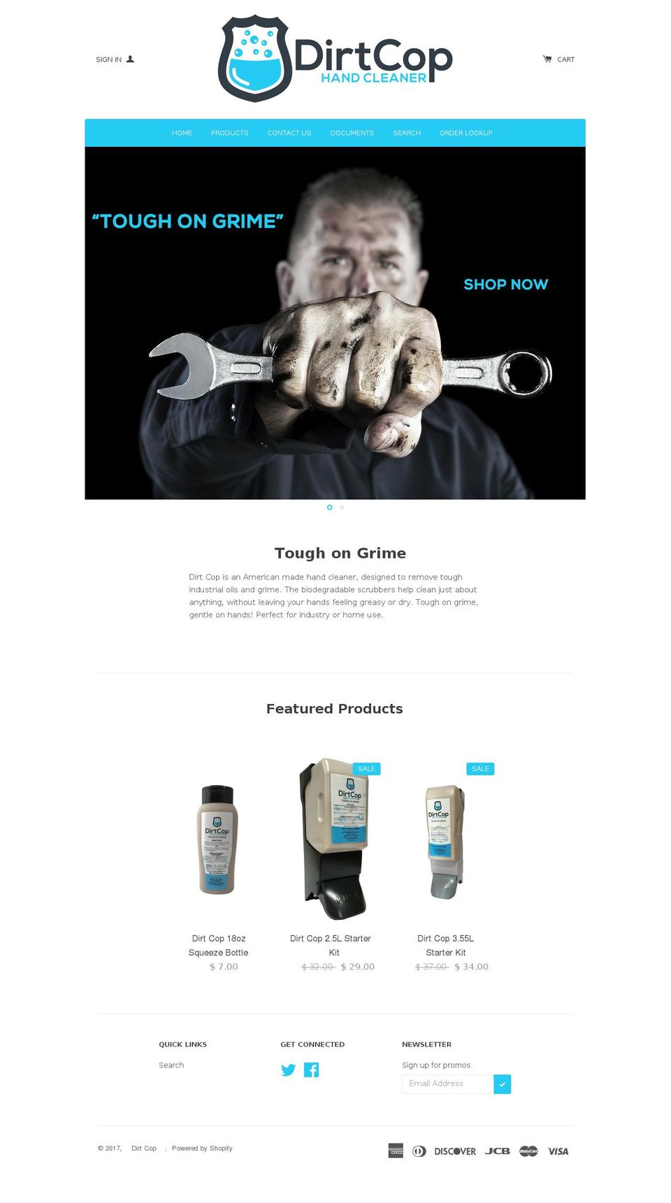 dirtcop.com shopify website screenshot