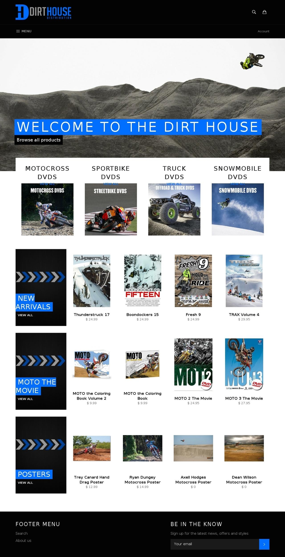 dirthousedistribution.com — Shopify storefront screenshot